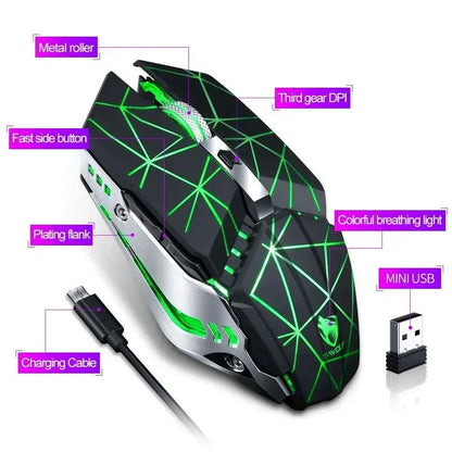 Kablosuz Şarj Edilebilir Oyun Mouse